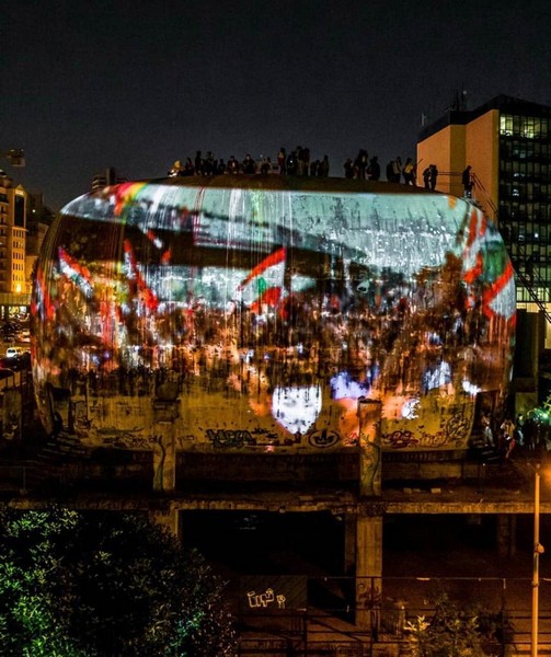 Lebanese protesters celebrate Independence Day