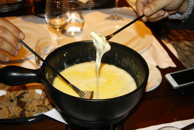 Swiss Cheese Fondue Night