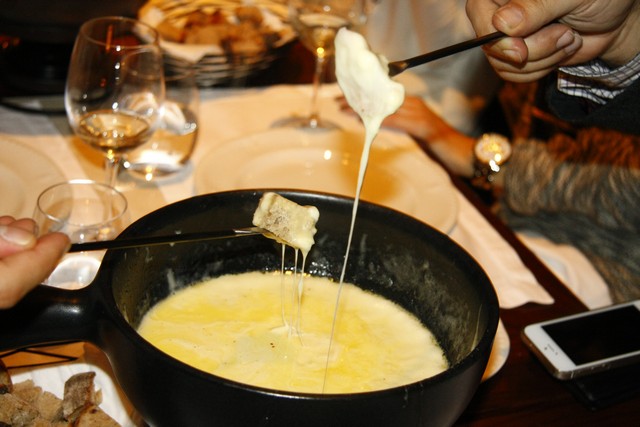 Swiss Cheese Fondue Night