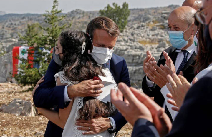 French President Emmanuel Macron visit to Jaj Jbeil 