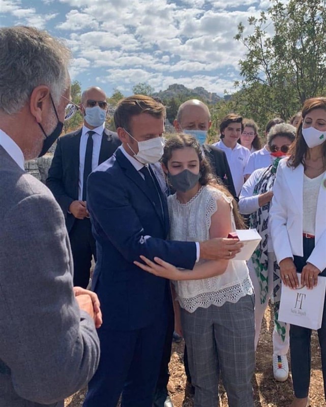 French President Emmanuel Macron visit to Jaj Jbeil 