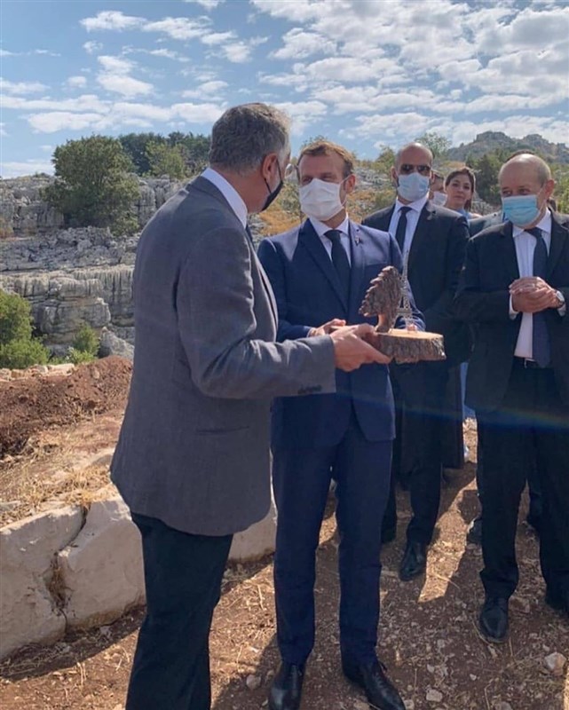 French President Emmanuel Macron visit to Jaj Jbeil 