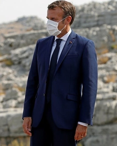 French President Emmanuel Macron visit to Jaj Jbeil 