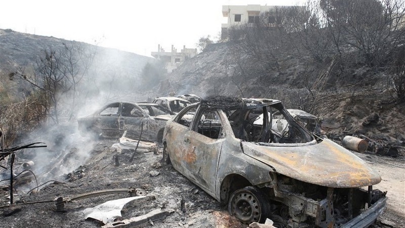 Photos of Fire Damages in Mechref