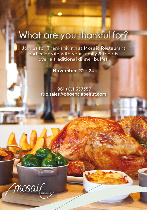 Thanksgiving at Mosaic Restaurant 