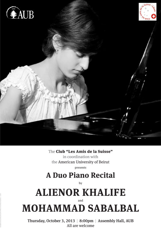 A Duo Piano Recital at AUB 
