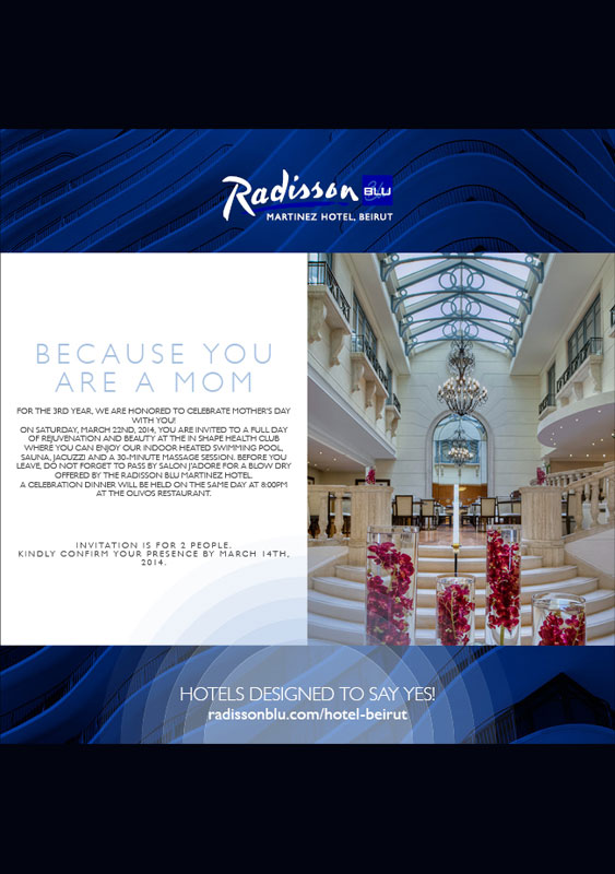 Mothers Day at Radisson Blu Martinez