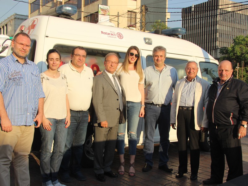 Rotaract Club of Metn Equipping 2 Ambulances for the Red Cross