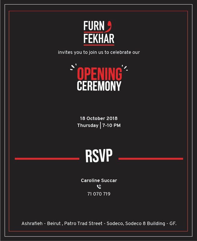 Opening Ceremony of Furn w Fekhar