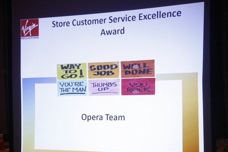 Virgin Megastore Awards Ceremony Dinner