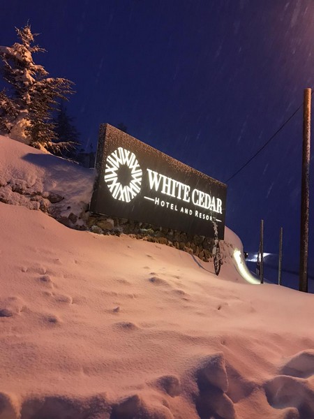 White Cedar Hotel during Winter