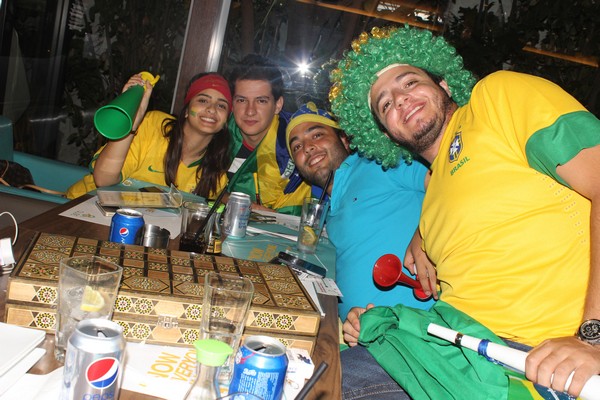 Brazil VS Cameroon at Qube cafe