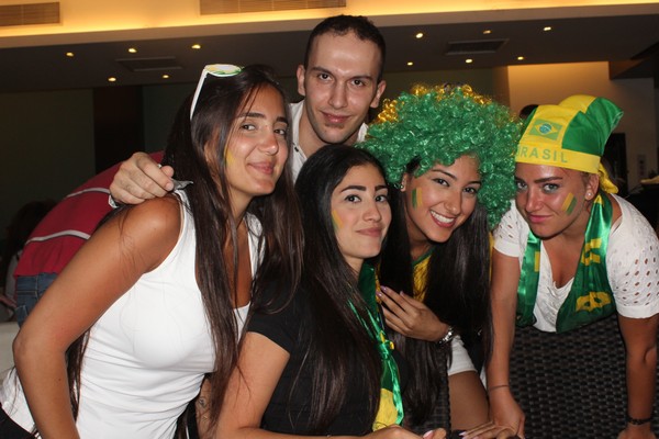 Brazil VS Cameroon at Qube cafe