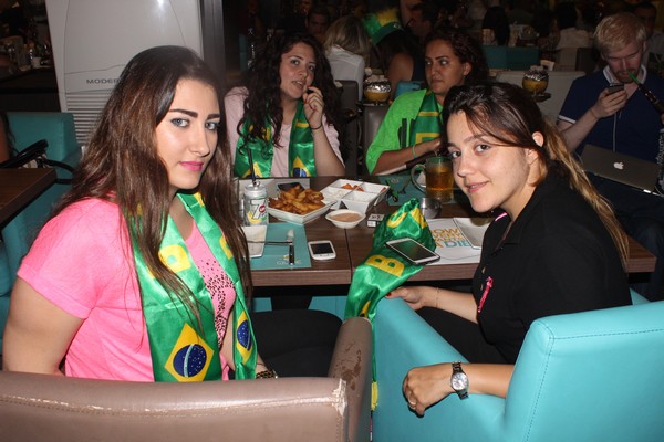 Brazil VS Cameroon at Qube cafe