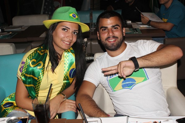 Brazil VS Cameroon at Qube cafe