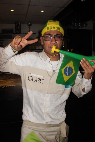 Brazil VS Cameroon at Qube cafe