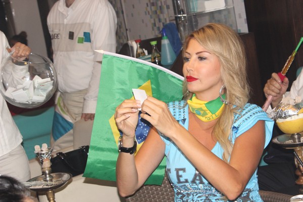 Brazil VS Cameroon at Qube cafe