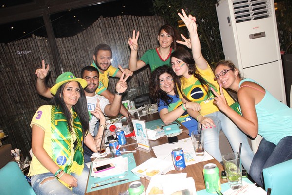 Brazil VS Cameroon at Qube cafe