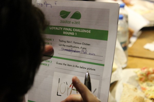 Zaatar w Zeit Loyalty Challenge Event 
