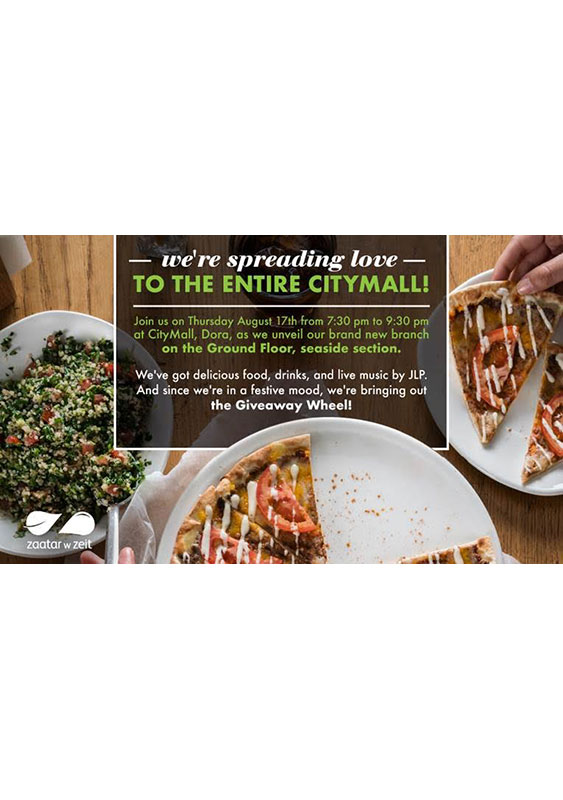 Opening of Zaatar w Zeit at City Mall
