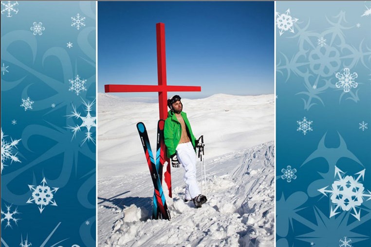 Original pictures of the calendar featuring Jackie Chamoun