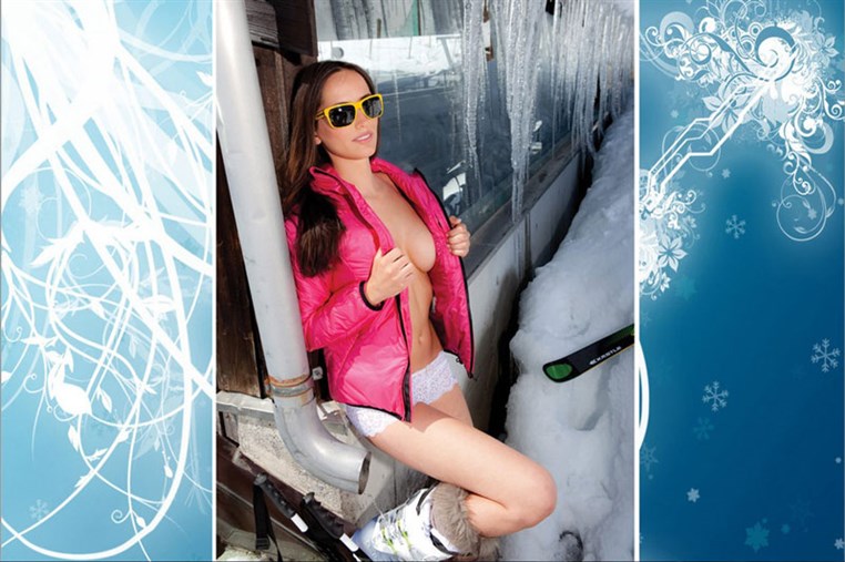 Original pictures of the calendar featuring Jackie Chamoun