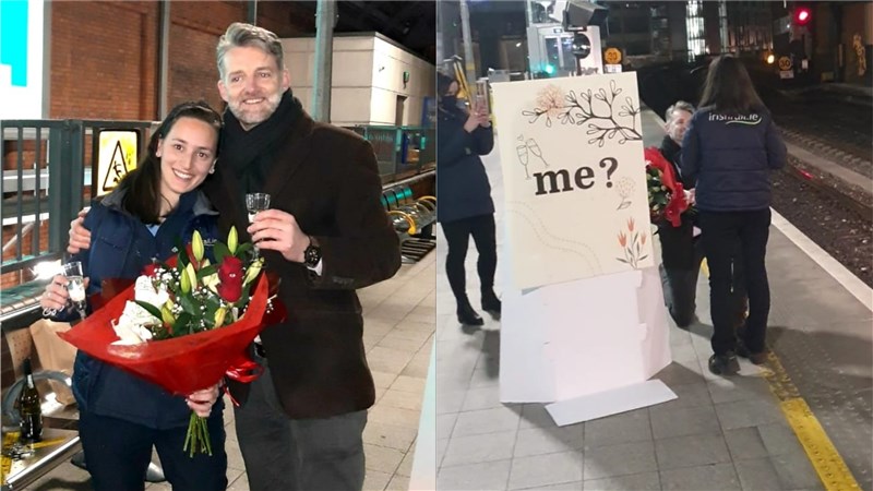 In Video: Man Proposes To Train Driver Girlfriend As She Pulls Into Dublin Station