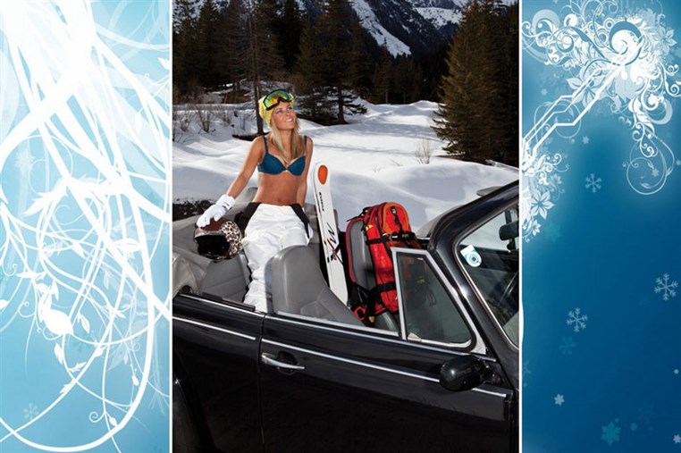 Original pictures of the calendar featuring Jackie Chamoun
