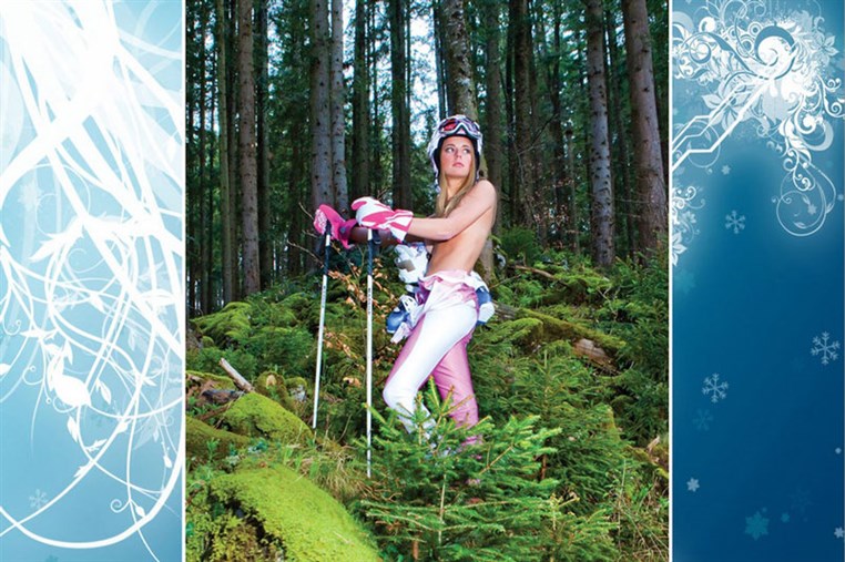 Original pictures of the calendar featuring Jackie Chamoun