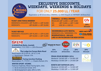 Skiing Society 2014 Discount List