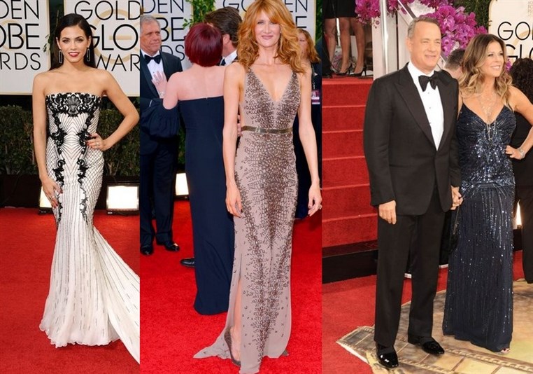 The 2014 Golden Globe Awards Celebrities in Roberto Cavalli