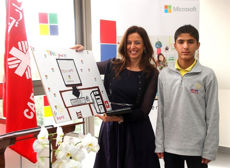 Microsoft Lebanon donates licenses to Caritas Lebanons HOPE Center for children with learning disabilities
