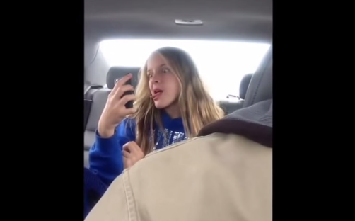 Dad catches daughter in epic selfie photo shoot !!