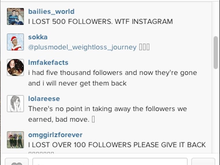 Instagram makes teens and celebrities angry by killing millions of spambots