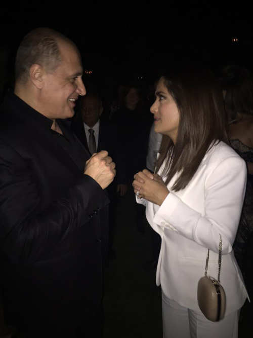 A Kiss from Salma Hayek to Marcel Ghanem 