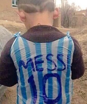 Messi set to meet young Afghan kid who dressed  in blue-and-white striped plastic bag as his Argentina star its heartbreaking