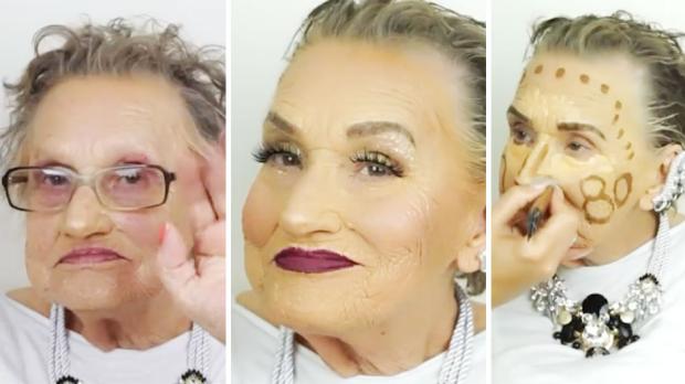 80 year old womans incredible makeup  is breaking the internet