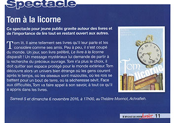 Tom a La Licorne at Theatre Monnot