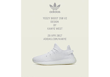 KANYE WEST and adidas announce the YEEZY BOOST 350 V2 Cream White
