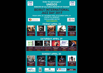Beirut will join the world to celebrate the UNESCO International Jazz Day from April 28 till April 30