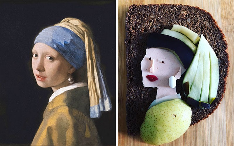 In Pictures: Artists recreated famous paintings with sandwiches