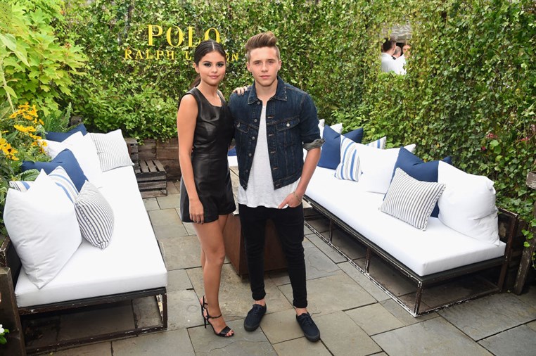 Selena Gomez and Brooklyn Beckham cuddle at Ralph Laurens Week party