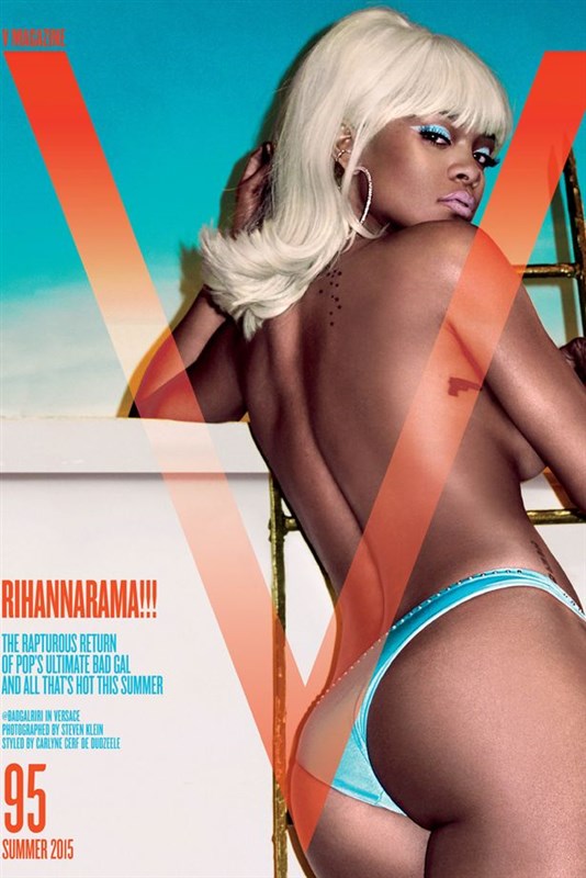Rihanna poses TOPLESS and wears blonde wig for new photoshoot