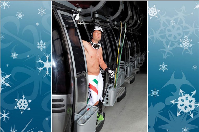 Original pictures of the calendar featuring Jackie Chamoun