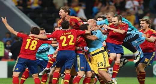 Spain advances to euro final after shootout win over Portugal