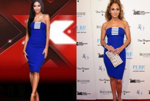 J Lo and Nicole Scherzinger wear the same dress