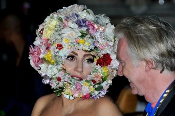 Lady Gaga Goes Floral