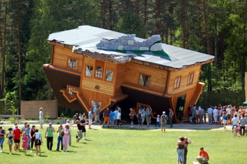 Upside-Down House in Syzmbark, Poland:
