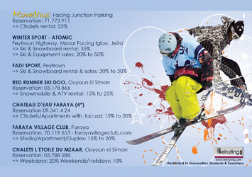 Skiing Society discount list of 2013