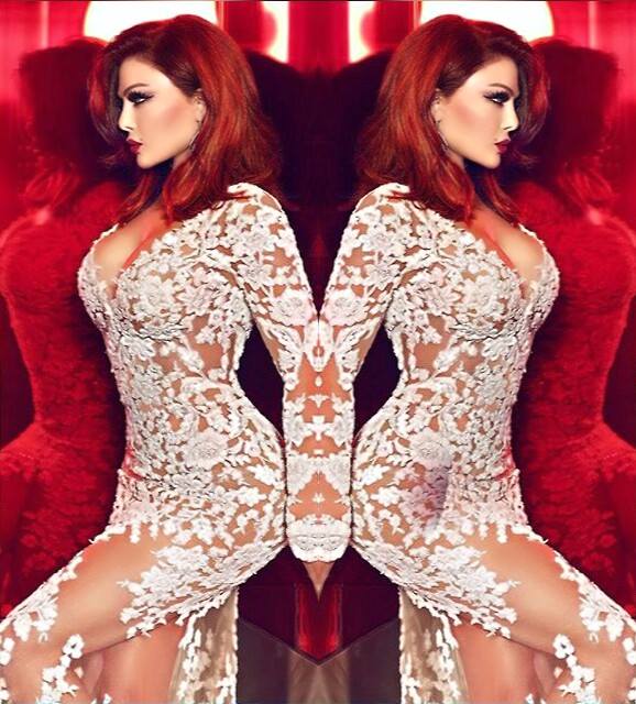 Haifa Wehbe in a Sexy Red Photo Shoot